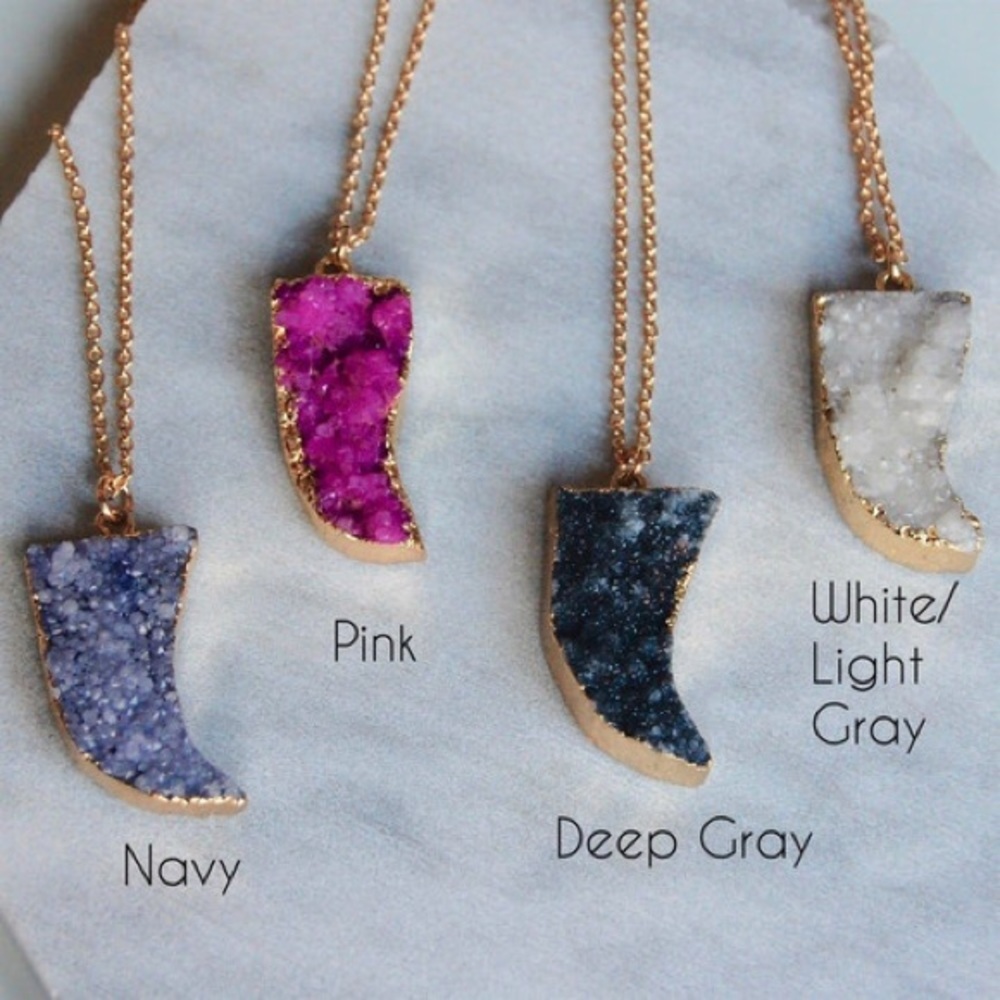 Druzy Tusk Necklace